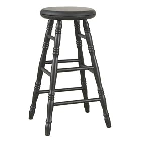 Carolina Cottage 24-Inch Swivel Top Verona Stool, Antique Black by Carolina Chair & Table