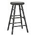 Carolina Cottage 24-Inch Swivel Top Verona Stool, Antique Black