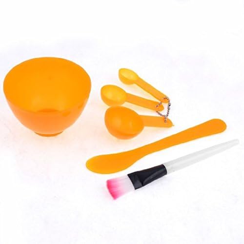 HAKDAY Lady Orange Cosmetic 4 in 1 DIY Mask Bowl Brush Stick Measuring Spoon