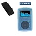 Durable Flexible Soft Baby Blue Silicone Skin Case + Adjustable Sports Armband For SanDisk Sansa Clip