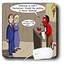 Rich Diesslins Religion Heaven Hell Cartoons - Any Non-Smoking In Hell - Mouse Pads