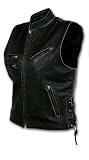 Milwaukee Motorcycle Clothing Company Batista Black Leather Women's Vest