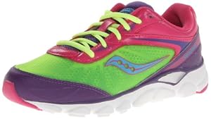 Saucony Girls Varana Running Shoe (Little Kid/Big Kid),Pink/Purple/Citron,6.5 W US Big Kid