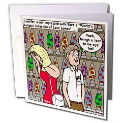 Londons Times Funny Relationships Cartoons - Nerd Dating and Lava Lamps - Greeting Cards-12 Greeting Cards with envelopes