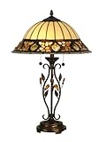 Dale Tiffany TT90172 Pebblestone Table Lamp, Antique Golden Sand and Art Glass Shade
