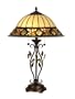 Dale Tiffany TT90172 Pebblestone Table Lamp, Antique Golden Sand and Art Glass Shade