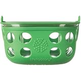 Lifefactory Glass Food Storage, 4 Cup, Grass Green