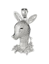 Clevereves 14K White Gold Pendant Deer 12.5 - Gram(s)