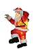 Barcana 25-Inch Illuminated Fiberglass Climbing Santa.