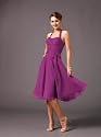 Elegantes Neckholder Chiffonkleid, Cocktailkleid, Kleid, Farbe purple