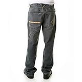 Enyce Mens Blue Jeans. 100% heavy weight machine washable cotton. Top quality embroidered design throughout these pants. Excellent attention to all important details: rivets, stitching and fabric design. The latest in unique hip hop and street wear.