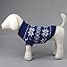 PanDaDa Puppy Pet Dog Snowflake Knit Sweater Clothes Coat Outwear Apparel Blue XX-Small