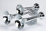 Crime Guard AH-300 3 trumpet chrome air horn kit
