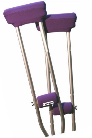 Crutcheze Deep Purple Underarm Crutch Pad and Hand Grip Covers with Comfortable Padding, Washable, Breathable, Moisture Wicking, Antibacterial, Designer Fashion Orthopedic Products Accessories