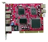 Electronics : 7 Port Gigabit LAN, USB 2.0, FireWire Combo PCI Card