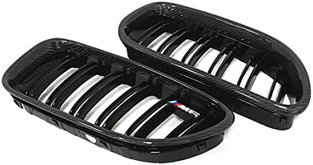BMW 6 Series F06 F12 F13 M6 Carbon Fiber Front Grille Dual Slats Kidney Grill with M6 Emblem BMW Tuning