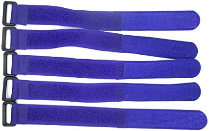 Colored Velcro Strap with Plastic Buckle (3/4" Wide By 8" Long) (Purple)