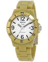 Invicta Womens 1214 Angel White Dial Green Plastic Watch