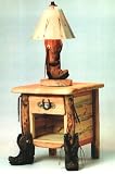 Cowboy Decor Handcarved Bootleg Nightstand