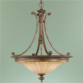 Murray Feiss F2112 3BRB Stirling Castle Three-Light Uplight Fixture in British Bronze and... from Fixtures