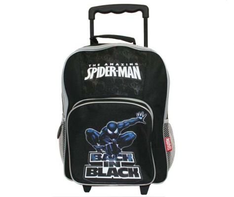 Spiderman Trolley Koffer für Kinder SCHWARZ
