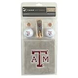 TEXAS A&M AGGIES GOLF TOWEL BALLS TEES GIFT SET