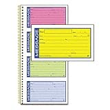 ~:~ CARDINAL BRANDS INC. ~:~ Spiralbound Telephone Message Book, Carbonless Duplicate, Multicolors, 200 Sets