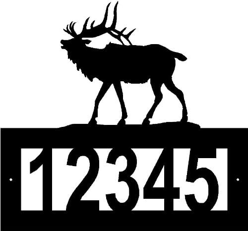 Custom Steel Elk address sign