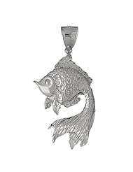 Clevereves 14K White Gold Pendant Goldfish 12.8 - Gram(s)