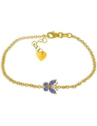 14k Yellow Gold Tanzanite Butterfly Bracelet