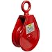 Gunnebo Johnson HF1S4RE-WR Hay Fork Pulley with Eye Fitting, Roller Bearing, 2000 lbs Capacity, 4" Sheave OD, 1/2" Wire Rope
