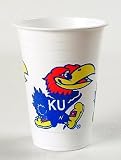 NCAA Kansas Jayhawks Disposable Plastic Cups Pack Of 24