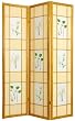 Unique Home D&eacute;cor Old Fashioned Room Divider - 6ft. Herbal Floral Wood & Printed Paper Floor Screen - 4 Colors 4 Sizes