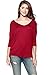 Alexander + David Women’s Soft Knit V-Neck Dolman Tunic Top with ¾ Long Sleeves