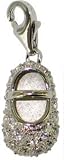 Chrysalis Sterling Silver Ladies Cubic Zirconia Baby's Bootie Charm