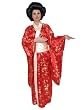 Red Kimono Halloween Costume Japanese Geisha Costume