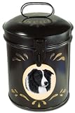 Border Collie Dog Biscuit Treat Tin