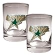Dallas Stars 2pc Rocks Glass Set - Primary Logo NHL Hockey