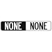 " NEGATIVE NONE " STREET SIGN