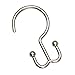 Zenna Home SS88ALBN, NeverRust Aluminum Double Shower Hooks, Nickel