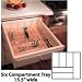Kitchen & Housewares : 6 Compartment Lucite Utensil Drawer Insert (Clear) (2.5