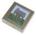 The House w/Lawn emblem is hand cast pewter. Each color is individually hand painted with durable enamel. This designer large vitamin case is well constructed of brushed steel and measures 2" x 2" x 5/8" with an insid divider to organize your supplements. Comes packaged in a custom Ahlers Designs box. Keep your vitamins and medication close at hand with this stylish pill box.