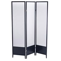 Adesso Toronto Folding Screen, Black