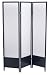 Adesso Toronto Folding Screen, Black