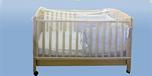 Crib Netting, Universal Size, Netting for Cribs and Baby Beds, Weather and Insect Protection, Mesh, White, Cover