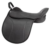 EquiRoyal Child's Pro Am Lead Line Saddle - Black
