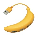 グリーンハウス バナナ形 4ポートUSB2.0HUB バスパワー GH-UH204BANA