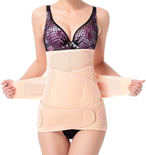 Slimyoga 3 in 1 Breathable Postpartum Postnatal Recovery Belly Support Girdle Belt Waist Slimming Belt Pelvic Girdle Gastric Band for Women and Maternity