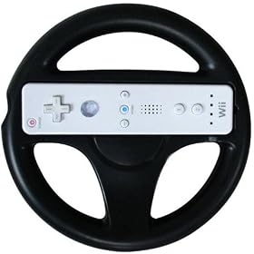 Puregadgets Wii Black Steering Wheel for Wii Remote Wiimote Controller