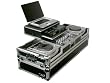 Odyssey FZGS19CDJW Flight Zone Glide Style Ata Dj Coffin With Wheels For A 19 Mixer And Two Large Format Cd Players